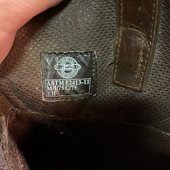 Justin Waterproof Work Boots size 11 D - Picture 3 of 8